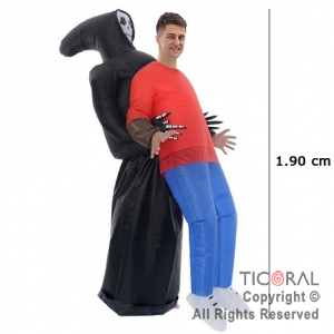 DISFRAZ INFLABLE PARKA CON SECUESTRADO ADULTO 1,90 MT
